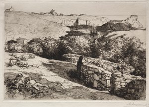 Udsigt over Port de la Meule, 1907. af Auguste Louis Lepère