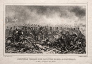 Sidste anklage af Red Lancers ved Waterloo