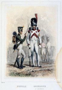 Grenader og Elev af 3. Regiment, 1859.