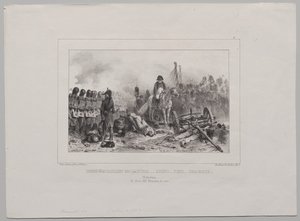 Litografisk album fra 1837: Halvbataljon til venstre... Sigt!...Ild!...Load af Auguste Raffet