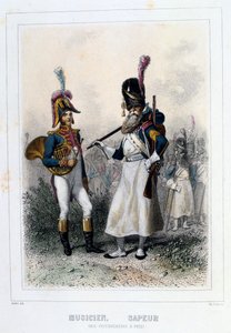 Musiker og sapper fra Grenadiers-à-Pied, 1859. af Auguste Raffet