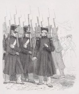 Den gamle korporal fra The Complete Works of Béranger, 1836. af Auguste Raffet