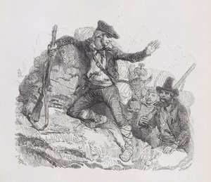 Smuglerne, fra The Complete Works of Béranger, 1836 af Auguste Raffet