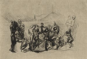 La Ronde, ca. 1883 (tørpunkt) af Auguste Rodin