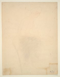 Nøgen stående, højre profil af Auguste Rodin