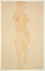 Nøgen stående, set fra siden af Auguste Rodin