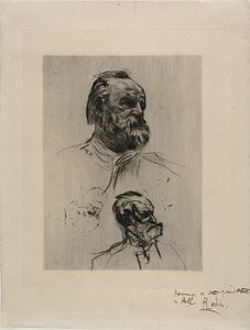 Portræt af Victor Hugo, trekvart visning af Auguste Rodin
