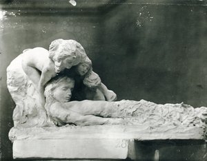 Digterens opstandelse (gips) af Auguste Rodin