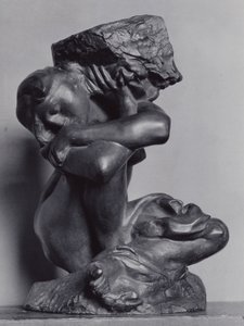 Den faldne karyatide bærer sin sten af Auguste Rodin