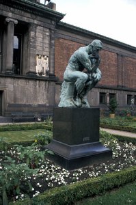 Tænkerstatuen af Rodin, Ny Carlsberg Glyptotek, København, Danmark, Europa af Auguste Rodin