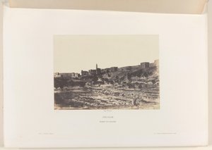 Birket-es-Soultan-bassinet uden for Jerusalems gamle bymur Jerusalem. Birket-es-Soultan (titel på objekt) af Auguste Salzmann