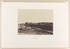 Udsigt over Jerusalem fra Zion Jerusalem. Sions fæstning (titel på objekt) af Auguste Salzmann