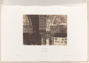 Kapitelen van de Heilig Grafkerk, Jeruzalem Jerusalem. Hellige Grav. Oplysninger om versaler (titel på objekt) af Auguste Salzmann