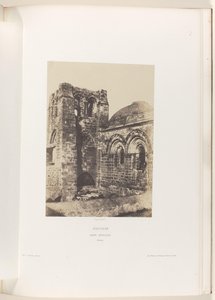 Tårnet af Den Hellige Gravs Kirke i Jerusalem Jerusalem. Den hellige grav. Clocher (titel på objekt) af Auguste Salzmann