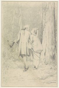 Vandrepar i skoven af Auguste Serrure