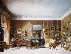 Hertuginde af Berrys stue i Tuileries, akvarel af Garnerey Auguste (1785-1824), Frankrig