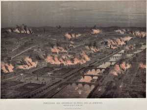 Pariserkommunens nat den 23.-24. maj - brande i Paris af Auguste Victor Deroy