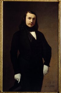 Portræt af Theophile Gautier (1811-1872) digter, romanforfatter og kritiker, maleri af Auguste de Chatillon (1813-1881) 1839 Søn. 1,3x0,84 m Paris, musee Carnavalet - Portræt af Theophile Gautier (1811-1872), digter, romanforfatter og litteraturkritiker. M