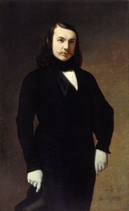 Portræt af digteren Théophile Gautier 1811-1872, 1839.