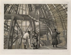 Metalkonstruktion inde i katedralen Fra: The Construction of the Saint Isaacs Cathedral, 1845
