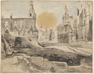 En by i ruiner af Augustin Coppens