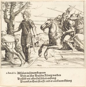 Absalom dræbt af Joab af Augustin Hirschvogel