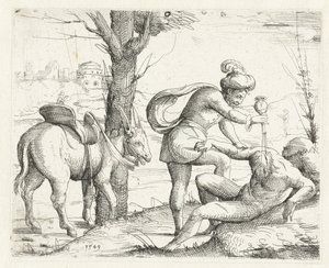 barmhjertige samaritaner Gamle og Nye Testamentes konkordans (serietitel) Concordants alt und news Testaments (serietitel) af Augustin Hirschvogel