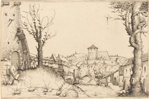 Gården til et slot, 1546. af Augustin Hirschvogel