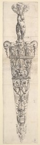 Design til en dolk og skede, 1543. af Augustin Hirschvogel