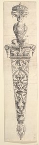 Design til en dolk og skede, 1543. af Augustin Hirschvogel