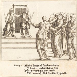 Ecce Homo, og jøderne fornægter Kristus af Augustin Hirschvogel
