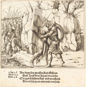 Joab forråder Abner, 1547. af Augustin Hirschvogel