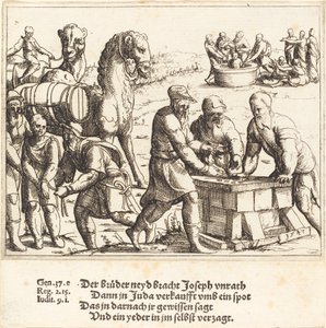Joseph solgt til ismaelitterne, 1547. af Augustin Hirschvogel