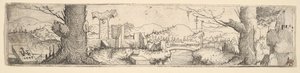 Landskab, 1545. af Augustin Hirschvogel
