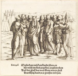 Moses taler til Israels børn, 1548. af Augustin Hirschvogel
