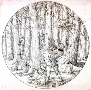The Chase, c1513-1553 af Augustin Hirschvogel