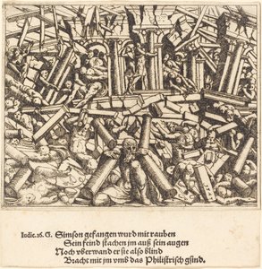 Samsons død, 1547. af Augustin Hirschvogel
