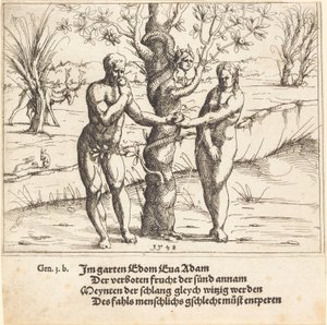 Menneskets fald, 1548. af Augustin Hirschvogel