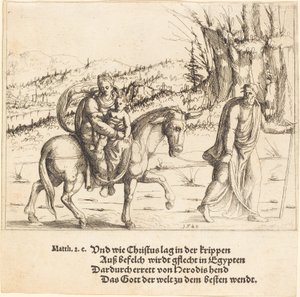 Flugten til Egypten, 1548. af Augustin Hirschvogel
