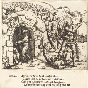 Helvedes Harrowing, 1547. af Augustin Hirschvogel