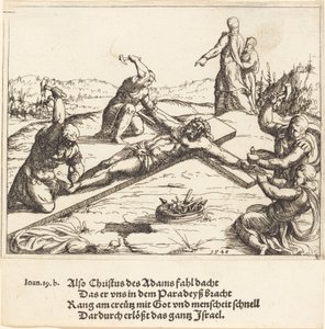 The Nailing to the Cross, 1548. af Augustin Hirschvogel