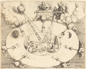 Åbningen af det syvende segl, 1549. af Augustin Hirschvogel
