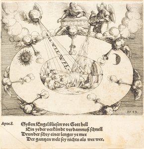 Åbningen af det syvende segl, 1549. af Augustin Hirschvogel