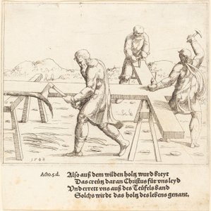 Korsets forberedelse, 1548. af Augustin Hirschvogel
