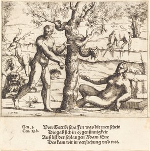 Evas fristelse af Augustin Hirschvogel