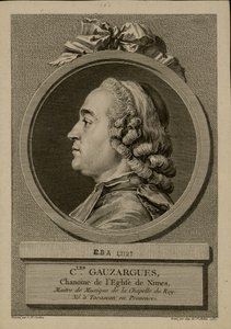 Portræt af Charles Gauzargues 1725-1799, 1767. af Augustin Saint Aubin de