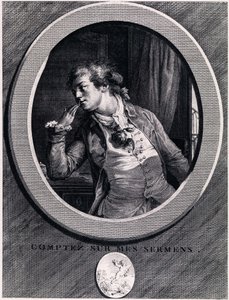 Regn med mine eder!, 1789 af Augustin de Saint Aubin