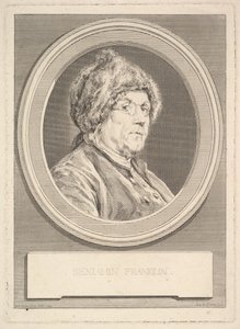Portræt af Benjamin Franklin, 1777. af Augustin de Saint Aubin