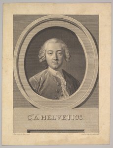 Portræt af Claude Adrien Helvetius 1715-1771, 1772. af Augustin de Saint Aubin