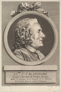 Portræt af Esprit-Joseph-Antoine Blanchard, 1767. af Augustin de Saint Aubin